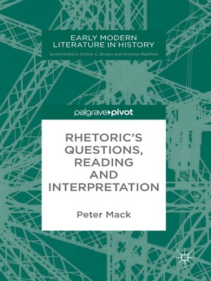 cover image of Rhetoric's Questions, Reading and Interpretation